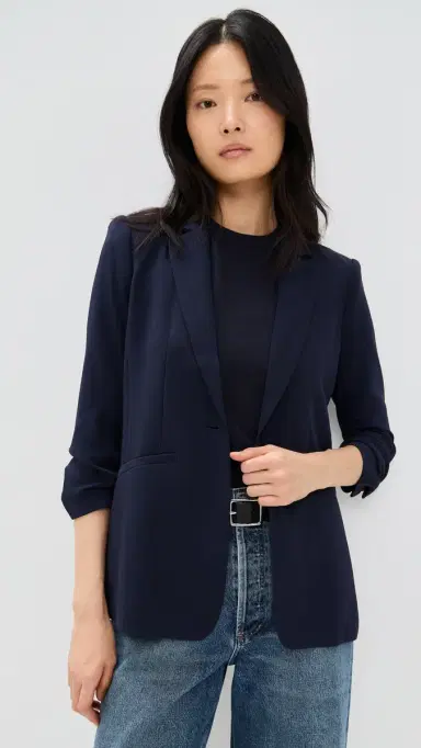 Cinq à Sept Crepe Khloe Blazer Navy 6 | Thumbnail 2 Cinq à Sept Crepe Khloe Blazer Navy 6 | Thumbnail 2
