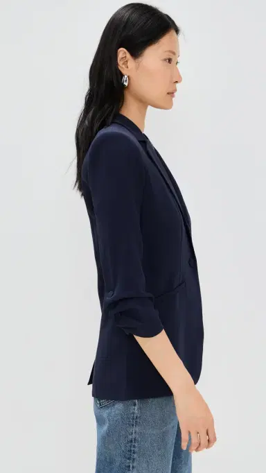 Cinq à Sept Crepe Khloe Blazer Navy 6 | Thumbnail 4 Cinq à Sept Crepe Khloe Blazer Navy 6 | Thumbnail 4