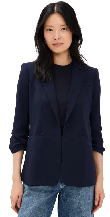 Cinq à Sept Crepe Khloe Blazer Navy 6 | Thumbnail 1 Cinq à Sept Crepe Khloe Blazer Navy 6 | Thumbnail 1