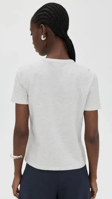 Madewell The Perfect Crewneck Tee in Allday Jersey Heather late | Thumbnail 3 Madewell The Perfect Crewneck Tee in Allday Jersey Heather late | Thumbnail 3