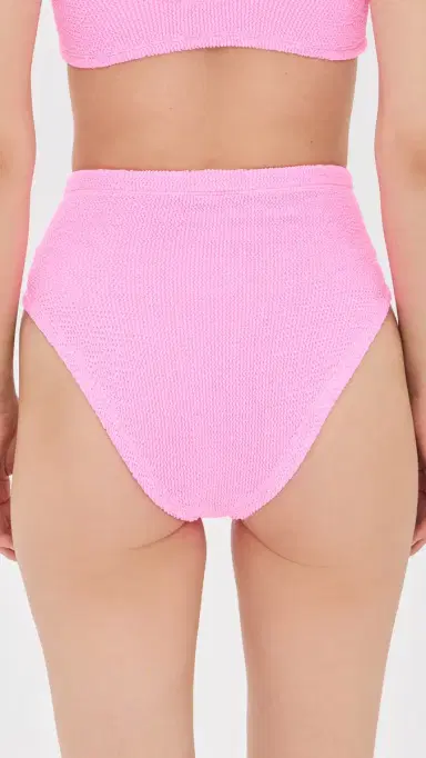 Hunza G High Waist Bikini Bottoms Bubblegum One Size | Thumbnail 3