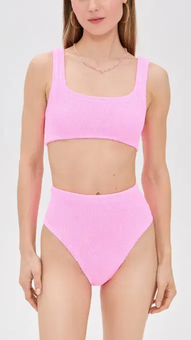 Hunza G High Waist Bikini Bottoms Bubblegum One Size | Thumbnail 4