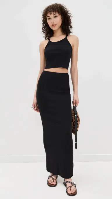 Éterne Cropped Rib Tank Black Black | Thumbnail 5 Éterne Cropped Rib Tank Black Black | Thumbnail 5