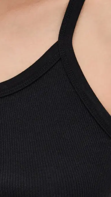 Éterne Cropped Rib Tank Black Black | Thumbnail 6 Éterne Cropped Rib Tank Black Black | Thumbnail 6