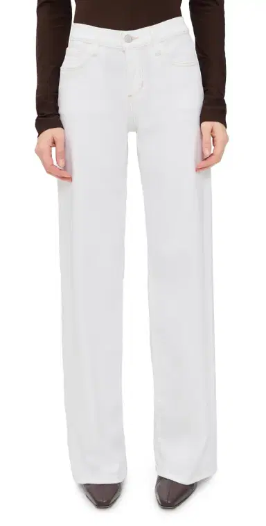 Joe's Jeans The Lou Lou Low Rise Wide Leg Jeans White 24 | Thumbnail 1 Joe's Jeans The Lou Lou Low Rise Wide Leg Jeans White 24 | Thumbnail 1