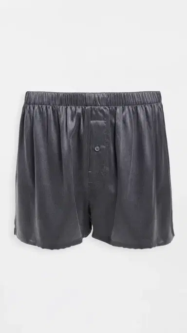 Lunya Washable Silk Boxers Meditative Grey | Thumbnail 2