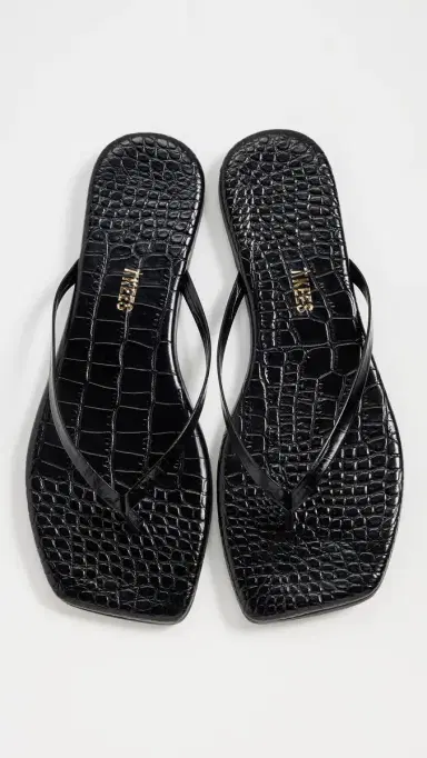 TKEES Square Toe Lily Flip Flops Sable Croc 6 | Thumbnail 2 TKEES Square Toe Lily Flip Flops Sable Croc 6 | Thumbnail 2