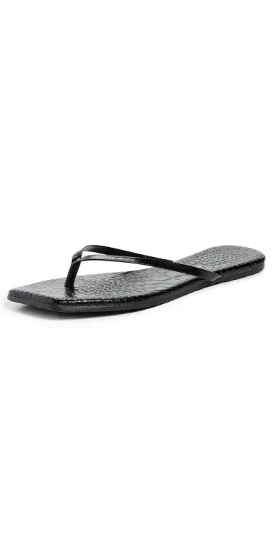 TKEES Square Toe Lily Flip Flops Sable Croc 6 | Thumbnail 1 TKEES Square Toe Lily Flip Flops Sable Croc 6 | Thumbnail 1