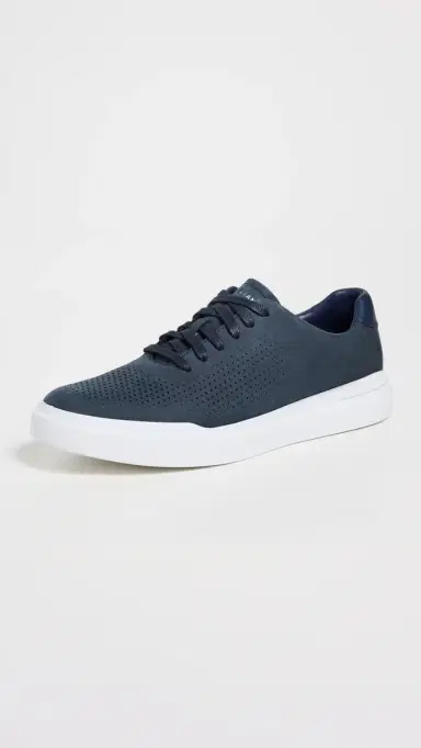 Cole Haan Grandpro Rally Laser Cut Sneakers Navy Ink Nubuck | Thumbnail 2