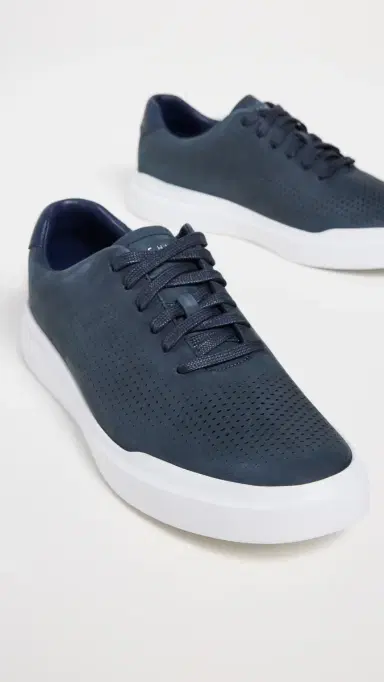 Cole Haan Grandpro Rally Laser Cut Sneakers Navy Ink Nubuck | Thumbnail 4