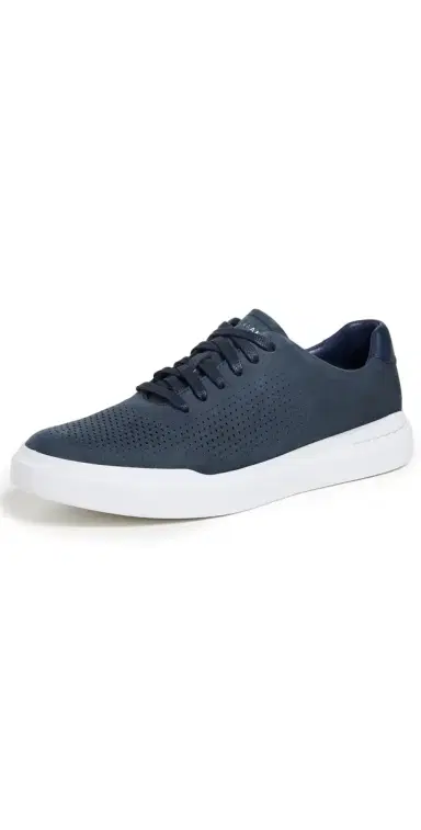 Cole Haan Grandpro Rally Laser Cut Sneakers Navy Ink Nubuck | Thumbnail 1