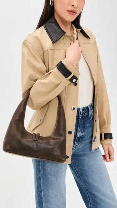 Marge Sherwood Hobo Shoulder Bag Washed Brown Pull-Up One Size | Thumbnail 3