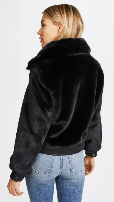 BLANKNYC Black Noise Faux Fur Coat Black | Thumbnail 3