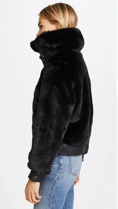 BLANKNYC Black Noise Faux Fur Coat Black | Thumbnail 4