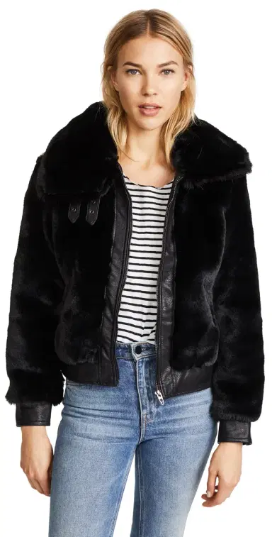 BLANKNYC Black Noise Faux Fur Coat Black | Thumbnail 1