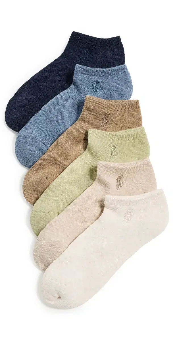 Low Cut Half Cushion Socks 6 Pack Oatmeal Heather Assorted One Size