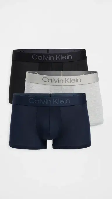 Calvin Klein Underwear Ultra Soft Modal 3-Pack Trunks Black/Shoreline/Grey Heather | Thumbnail 2
