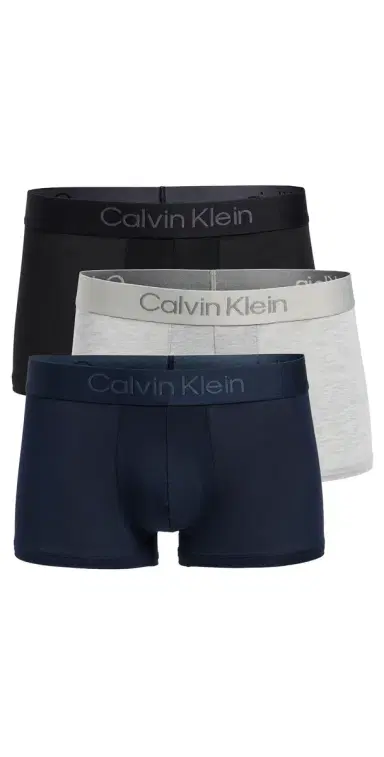 Calvin Klein Underwear Ultra Soft Modal 3-Pack Trunks Black/Shoreline/Grey Heather | Thumbnail 1
