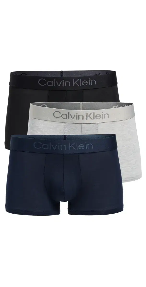 Ultra Soft Modal 3-Pack Trunks Black/Shoreline/Grey Heather