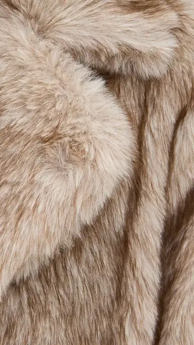 Bailey Rose ong Fur Coat Taupe | Thumbnail 6