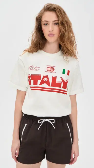 Made Some Sportswear Italy T-Shirt Red/Green/Off White | Thumbnail 2 Made Some Sportswear Italy T-Shirt Red/Green/Off White | Thumbnail 2