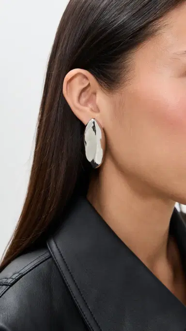 Luv Aj The XL Chrome Orb Studs Silver One Size | Thumbnail 3