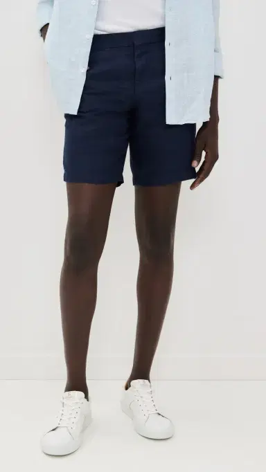 Orlebar Brown Norwich Linen Shorts 5 Navy | Thumbnail 2 Orlebar Brown Norwich Linen Shorts 5 Navy | Thumbnail 2