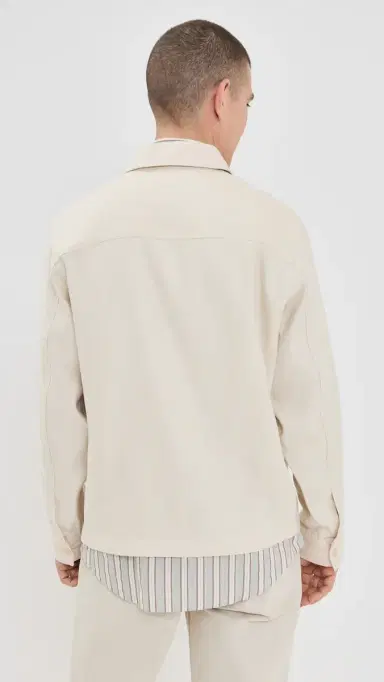 NN07 Alban Linen Zip Jacket Ivory L | Thumbnail 3