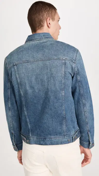 A.P.C. A. P.C. Washed Stretch New Denim Jacket Dark Navy | Thumbnail 4