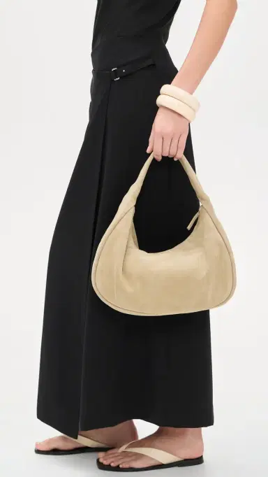 St. Agni Suede Large Bon Bon Bag Rock One Size | Thumbnail 3