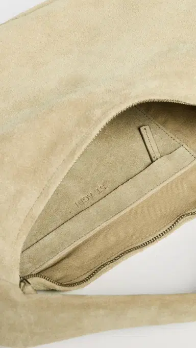 St. Agni Suede Large Bon Bon Bag Rock One Size | Thumbnail 6