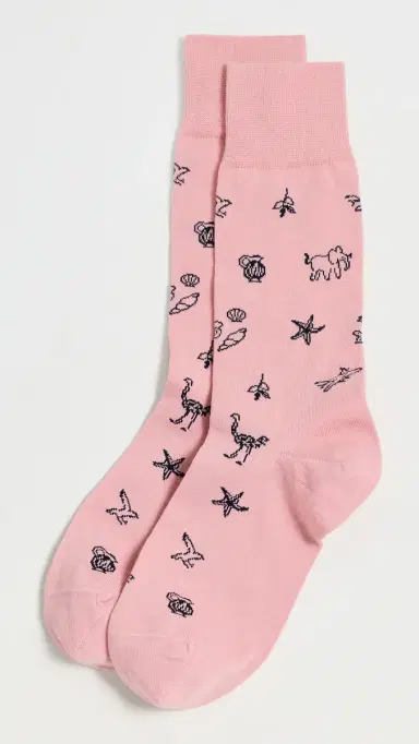 Paul Smith Ostrich Socks Pink One Size | Thumbnail 2