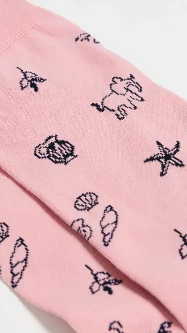 Paul Smith Ostrich Socks Pink One Size | Thumbnail 3