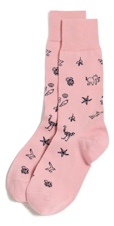Paul Smith Ostrich Socks Pink One Size | Thumbnail 1