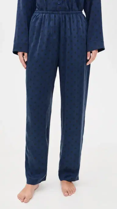 Lunya Washable Silk Long Sleeve Shirt and Pants et Blue Ellipsis | Thumbnail 5