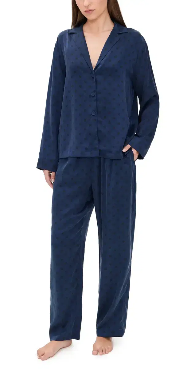 Washable Silk Long Sleeve Shirt and Pants et Blue Ellipsis