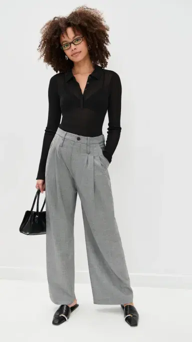 St. Agni Petit Polo Knit Top Black | Thumbnail 5 St. Agni Petit Polo Knit Top Black | Thumbnail 5