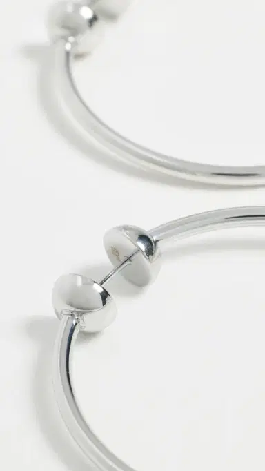 Jenny Bird Icon Hoops Small Platinum | Thumbnail 4 Jenny Bird Icon Hoops Small Platinum | Thumbnail 4