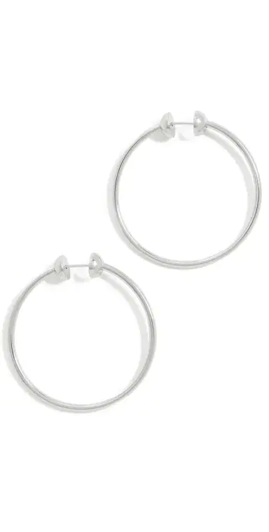 Jenny Bird Icon Hoops Small Platinum | Thumbnail 1 Jenny Bird Icon Hoops Small Platinum | Thumbnail 1