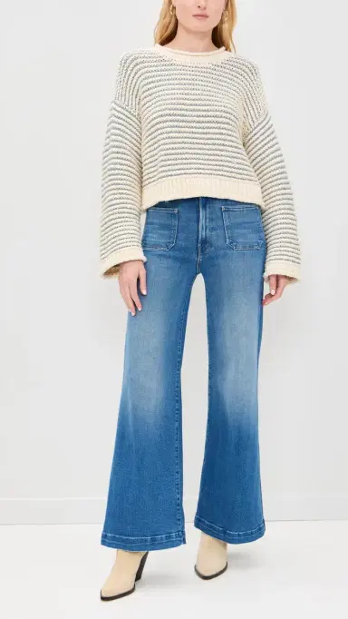 Mother Hustler Roller Patch Pocket Sneak Jeans Piece By Piece 27 | Thumbnail 5