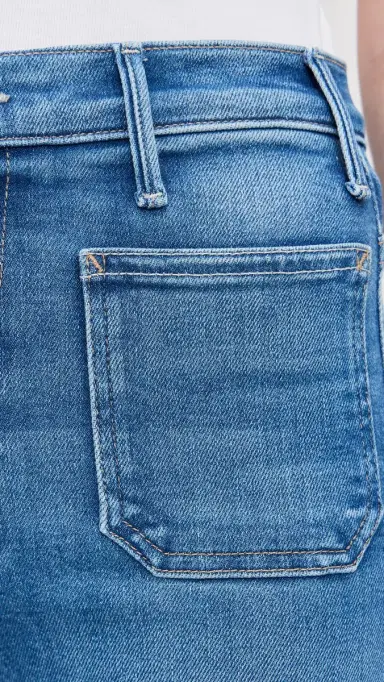 Mother Hustler Roller Patch Pocket Sneak Jeans Piece By Piece 27 | Thumbnail 6