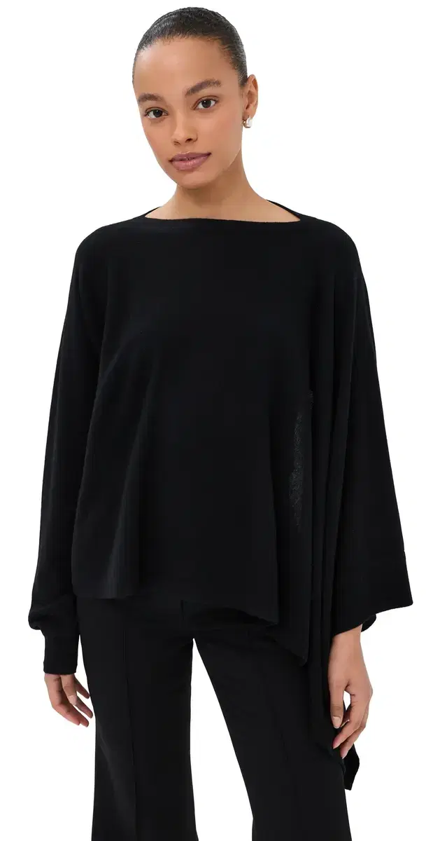Jil Sander Cape with One leeve Pullover Black