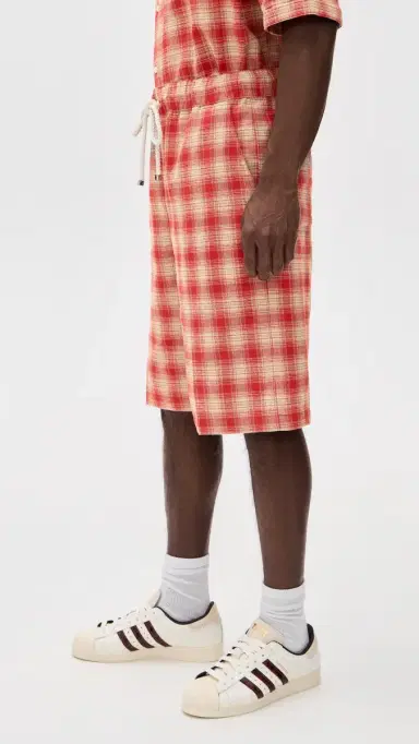Nahmias Plaid Relaxed Shorts 12.5 Cherry Plaid Flannel | Thumbnail 4