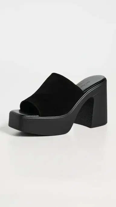 Free People Zoe Platform Sandals Black Tide Suede 41 | Thumbnail 2