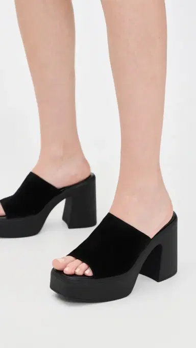 Free People Zoe Platform Sandals Black Tide Suede 41 | Thumbnail 3