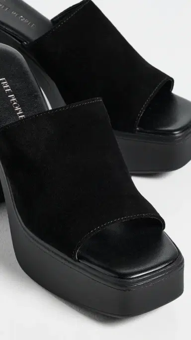 Free People Zoe Platform Sandals Black Tide Suede 41 | Thumbnail 6