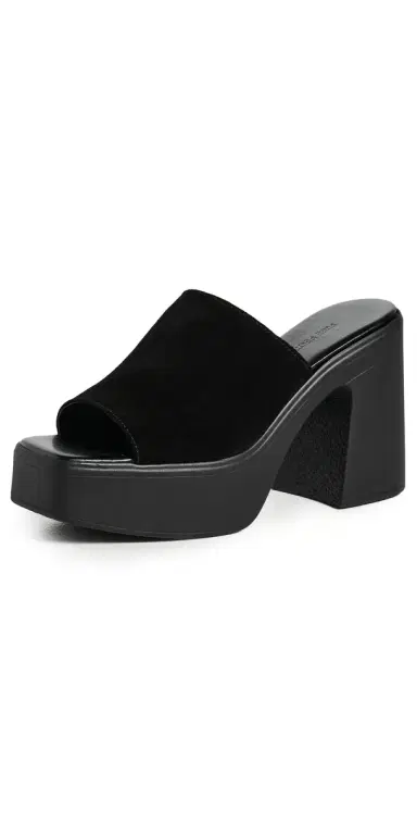 Free People Zoe Platform Sandals Black Tide Suede 41 | Thumbnail 1