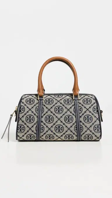 Tory Burch T Monogram Mini Barrel Bag Tory Navy One Size | Thumbnail 2 Tory Burch T Monogram Mini Barrel Bag Tory Navy One Size | Thumbnail 2