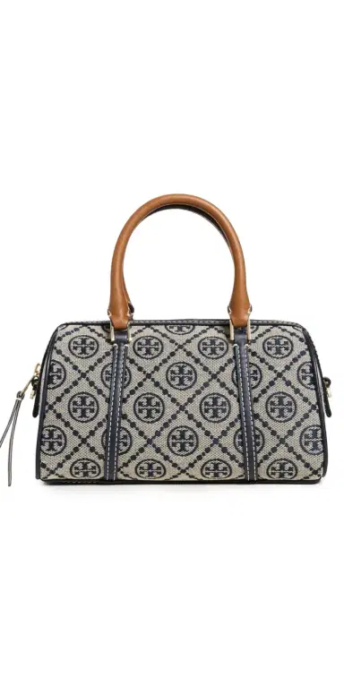 Tory Burch T Monogram Mini Barrel Bag Tory Navy One Size | Thumbnail 1 Tory Burch T Monogram Mini Barrel Bag Tory Navy One Size | Thumbnail 1