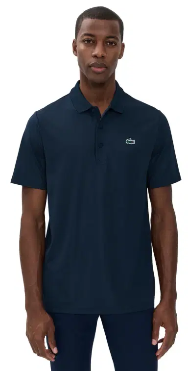 Lacoste Regular Fit UV Protect Golf Polo Shirt Navy Blue | Thumbnail 1 Lacoste Regular Fit UV Protect Golf Polo Shirt Navy Blue | Thumbnail 1